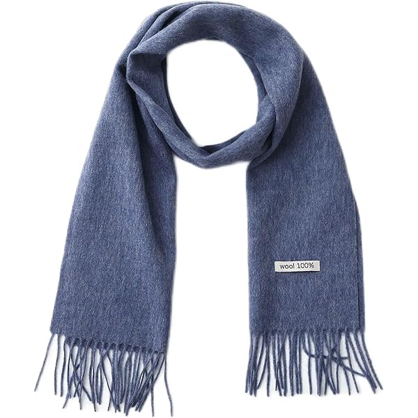 Novawo Men's Wool Winter Scarf - Extra Long Soft Scarf With Tassels For Cold Weather