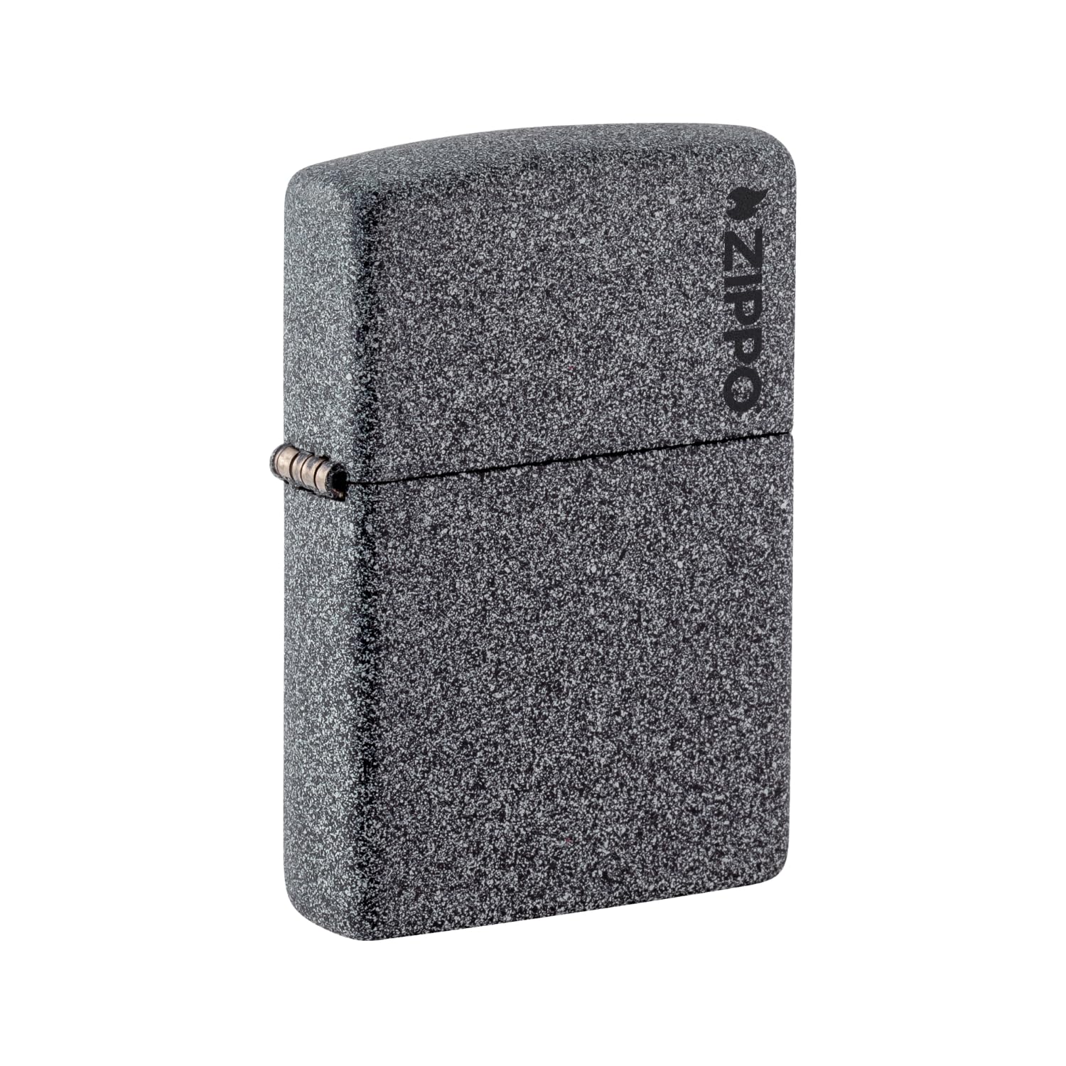 Zippo Classic Iron Stone Zippo Logo Pocket Lighter Image