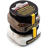 Gift Pack for Foodies - Italian Black Truffle Sea Salt & Smoked Bacon Chipotle Sea Salt - for Steaks, Popcorn, BBQ, Fries, Sa