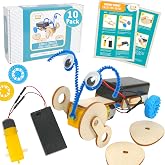 STEM Inventions Classroom Robot Kit, 10 Pack Simple Circuits STEM Project | Build 10 motorized robots that walk, wobble, and roll. Fun and easy to run STEM activity for kids. Batteries not included