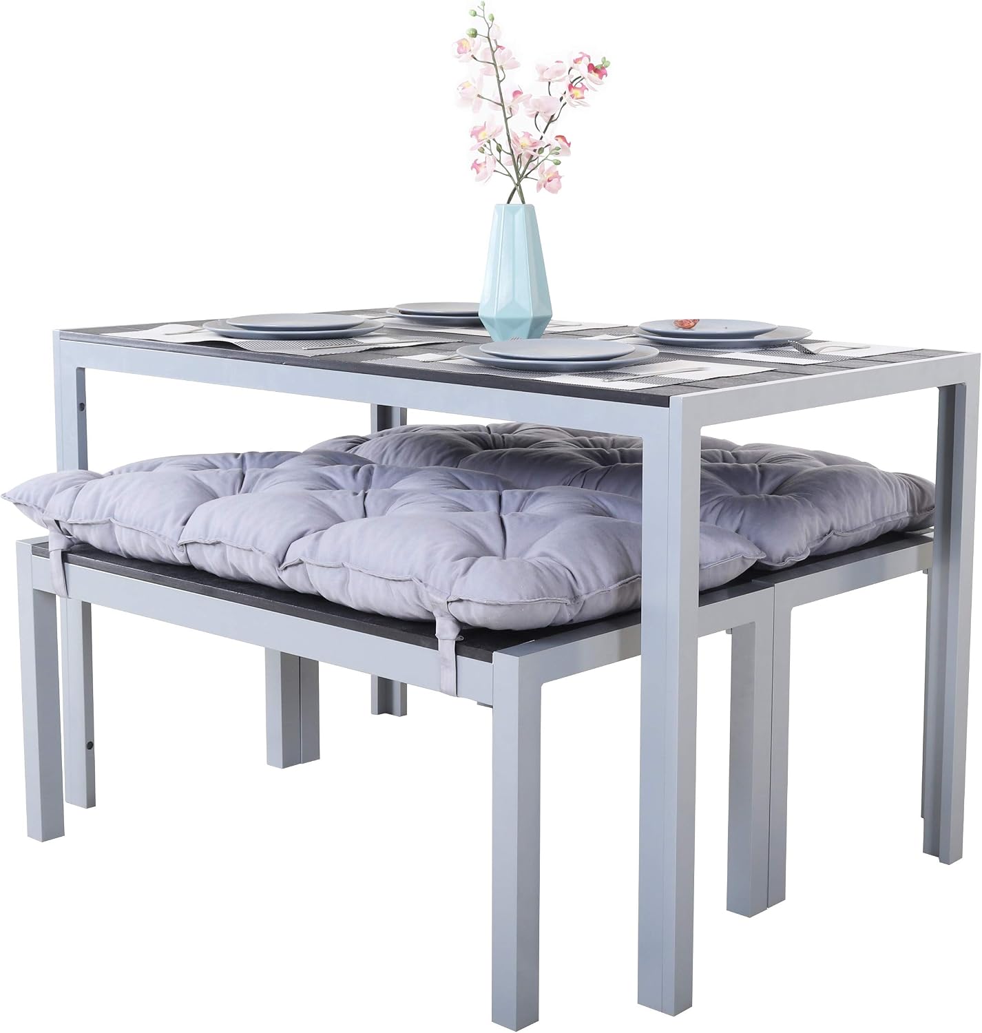 Mesa de aluminio con superficie de Polywood