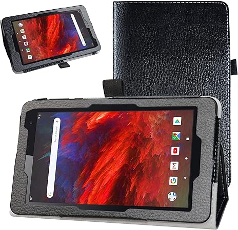 Amazon Com Bige For Vankyo Matrixpad Z1 7 Inch Tablet Case Pu Leather Folio 2 Folding Stand Cover For Vankyo Matrixpad Z1 Matrixpad S7 Dragon Touch M7 Haoqin H7 7 Inch Tablet Black Computers Accessories