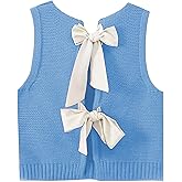 Lianlive Womens Summer Sweater Vest Top Casual Sleeveless Bow Tie Back Knit Tank Tops 2026 Cute Vacation Outfits