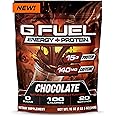 G Fuel Protein + Energy Drink Powder, Pre Workout Caffeine Mix for Gaming, Sugar Free Focus Amino, Vitamin + Antioxidants, 19oz (Chocolate, 20 Servings)