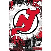 NHL New Jersey Devils - Maximalist Logo 23 Wall Poster, 34L" x 22.4W", Premium Unframed Version