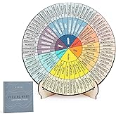 VIXAVI - Feeling Wheel - Emotions Tool for Therapy Office Decor – Clear Emotion Chart for Therapy Office, Classroom, Parents, and Counselors - Double-Sided Emotion Wheel with Gift Box