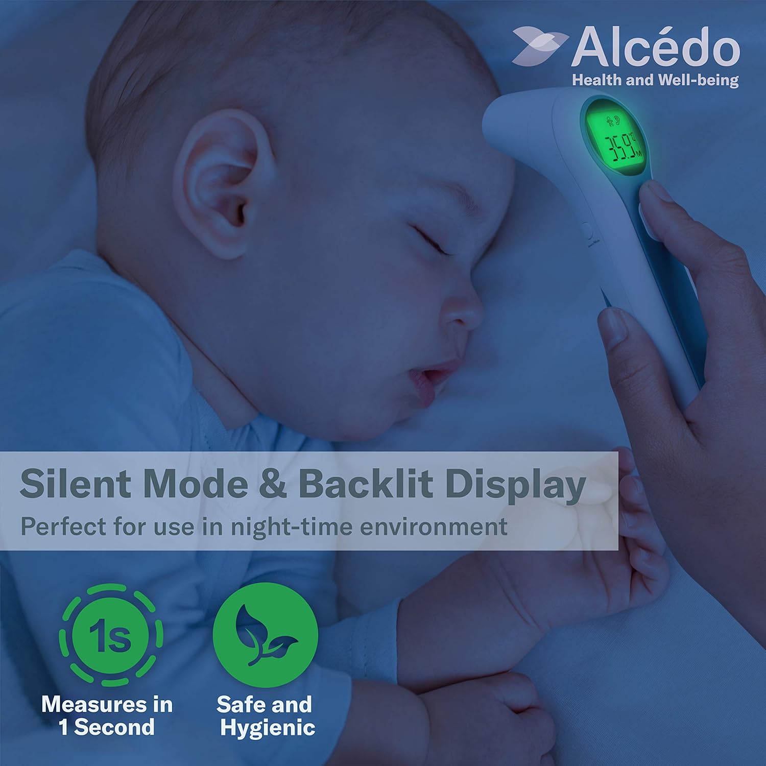 Alcedo Forehead and Ear Thermometer for Adults, Kids, and Baby | Digital Infrared Thermometer for Fever | Touchless, Instant Read, Medical Grade | Pouch and Batteries Included: Industrial & Scientific