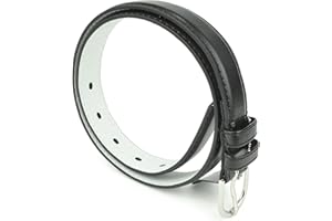 BELLE DONNE Belts For Girls, Kids Belt, Girls Belt, Skinny Belt, PU Leather Belts, Silver Polish Buckle