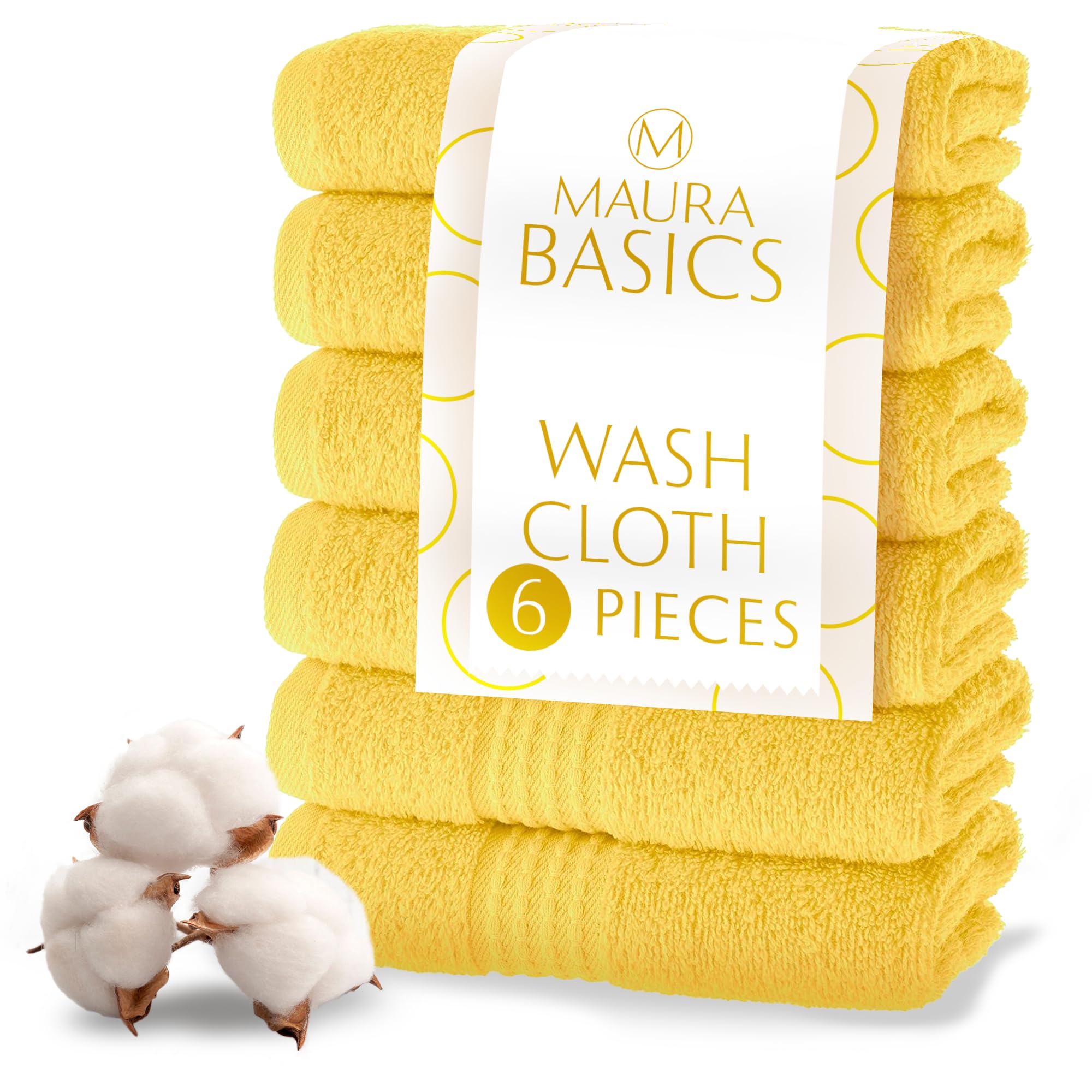 MAURA Basics Turkish Cotton Washcloth Towel Set