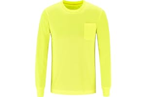 A-SAFETY Hi Vis Safety T-Shirt,Long Sleeve Short Sleeve Polo Breathable Shirt Cooler High Visibility Shirt