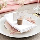 THE TWIDDLERS 50 Wooden Table Card Holders Rustic Pine Stand view 2