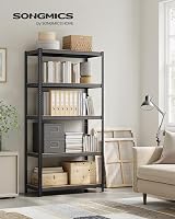 SONGMICS 2 Pack Shelving Unit 60 x 120 x 200 cm Rustic Brown Black Industrial view 2