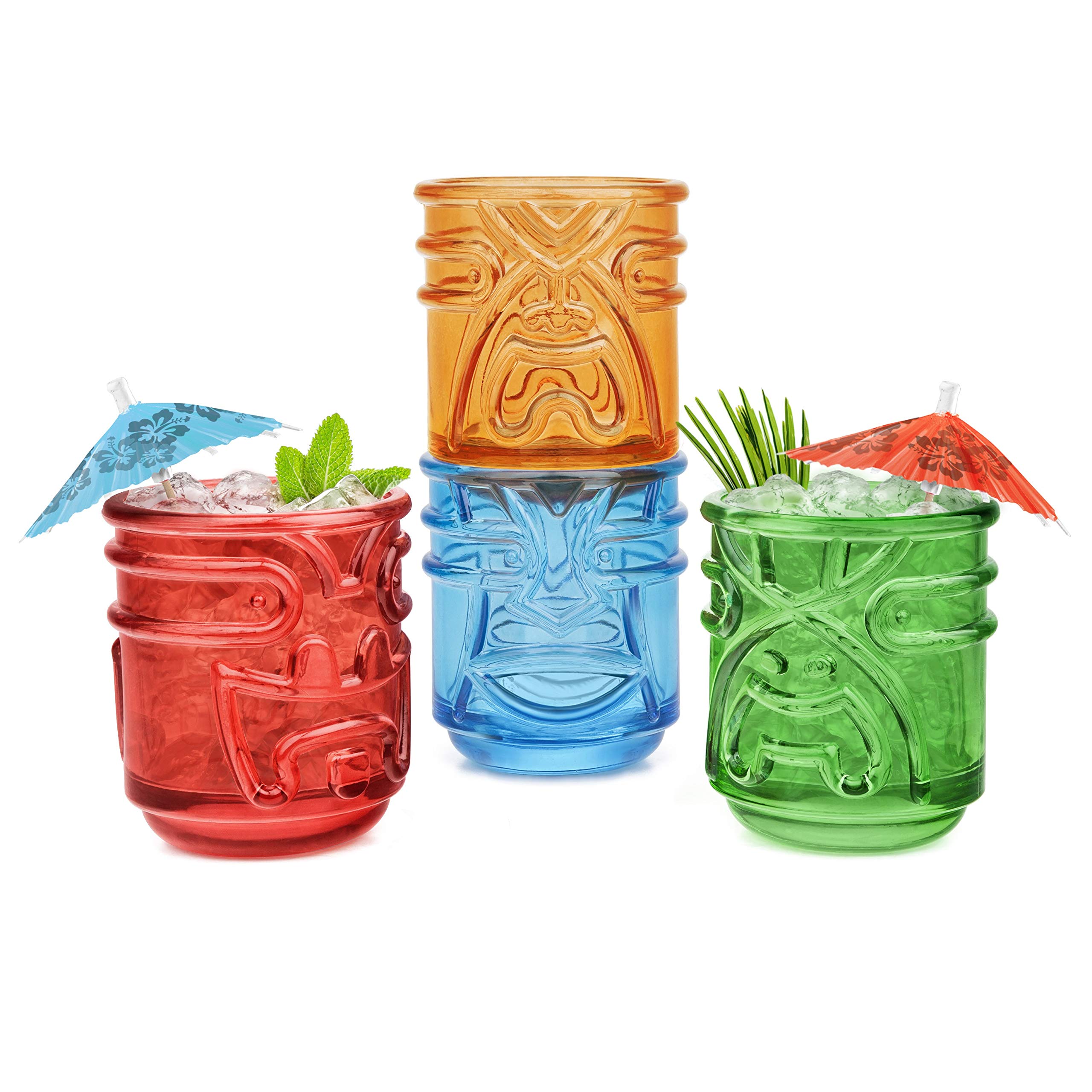 Stackable Tiki Tumblers - Set of Four