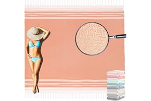 Yongoes Oversized Turkish Beach Towel Blanket Cotton Giant XL Sandproof Towels Huge Linen XXL Extra Large Big Throw Quilt Blankets for Adults Cloud Travel Camping Glamping Accessories Essentials