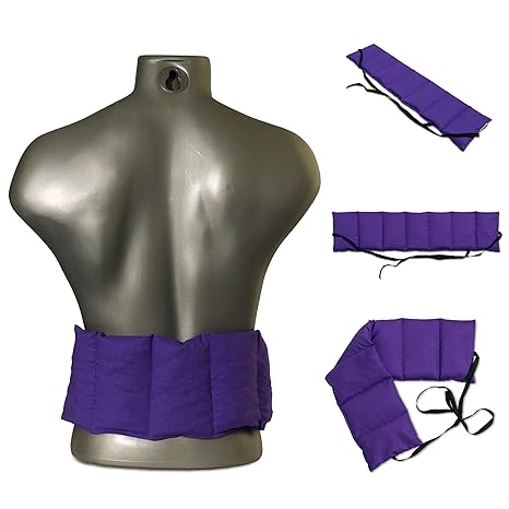 Cojín térmico para la espalda con siete compartimientos y cintas ...