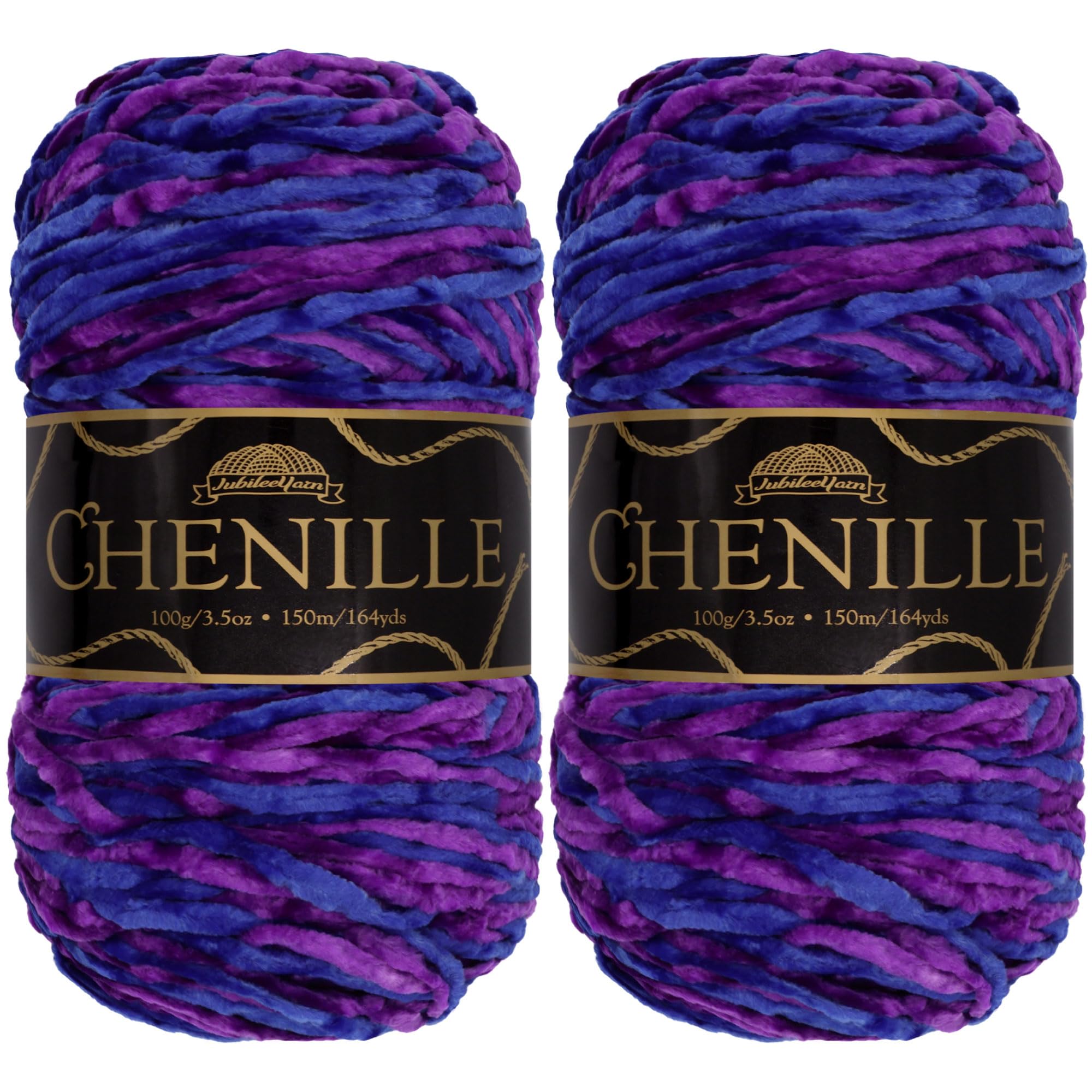 JubileeYarn Chenille Yarn - Worsted Weight - 100g/Skein - Elysium - 2 Skeins — image 1
