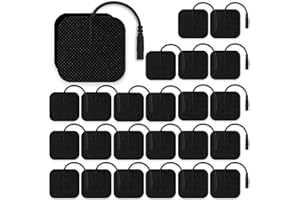 MOLUFEIBE TENS Unit Pads Replacement Pads for TENS Unit Electrode Pads Electrodes for TENS Unit Muscle Stimulator Pads 2"x2", 24PCS Stim Pads for AUVON TENS Unit Electrode Pads/TENS 7000 Replacement Pads
