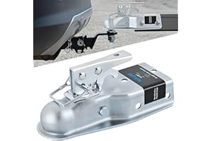 Nilight Straight Trailer Coupler with Security Latch&Chain for 1-7/8 Inch Hitch Ball, 3-Inch Channel,2000 LBS,Heavy Duty Trai