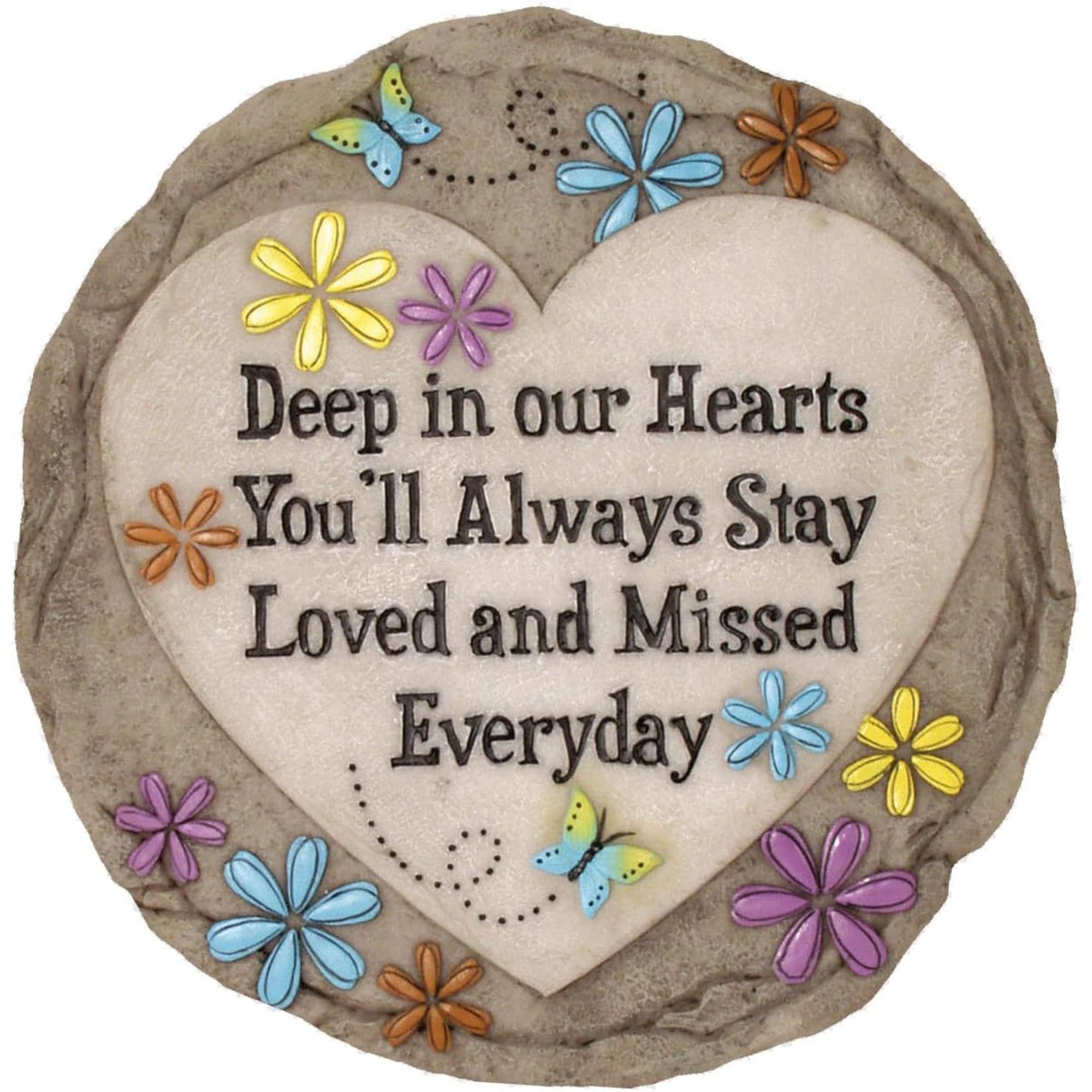 Spoontiques - Garden Décor - If Love Could Have Saved You Stepping Stone - Decorative Stone for Garden