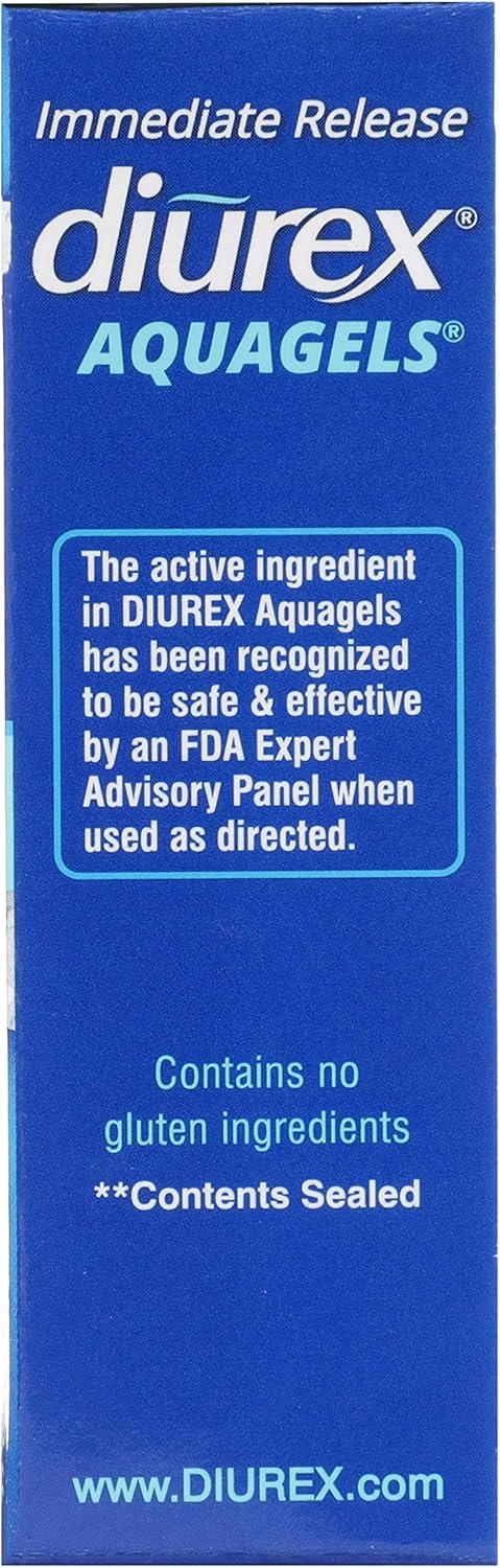 Diurex Aquagels - Caffeine Free Diuretic - Immediate Release - Relieve Water Bloat - 20 Count: Health & Personal Care