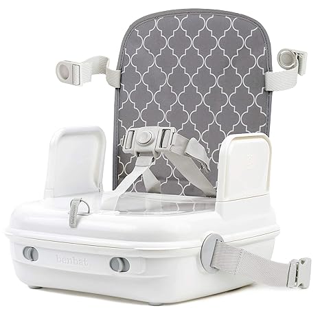 grey booster seat for table