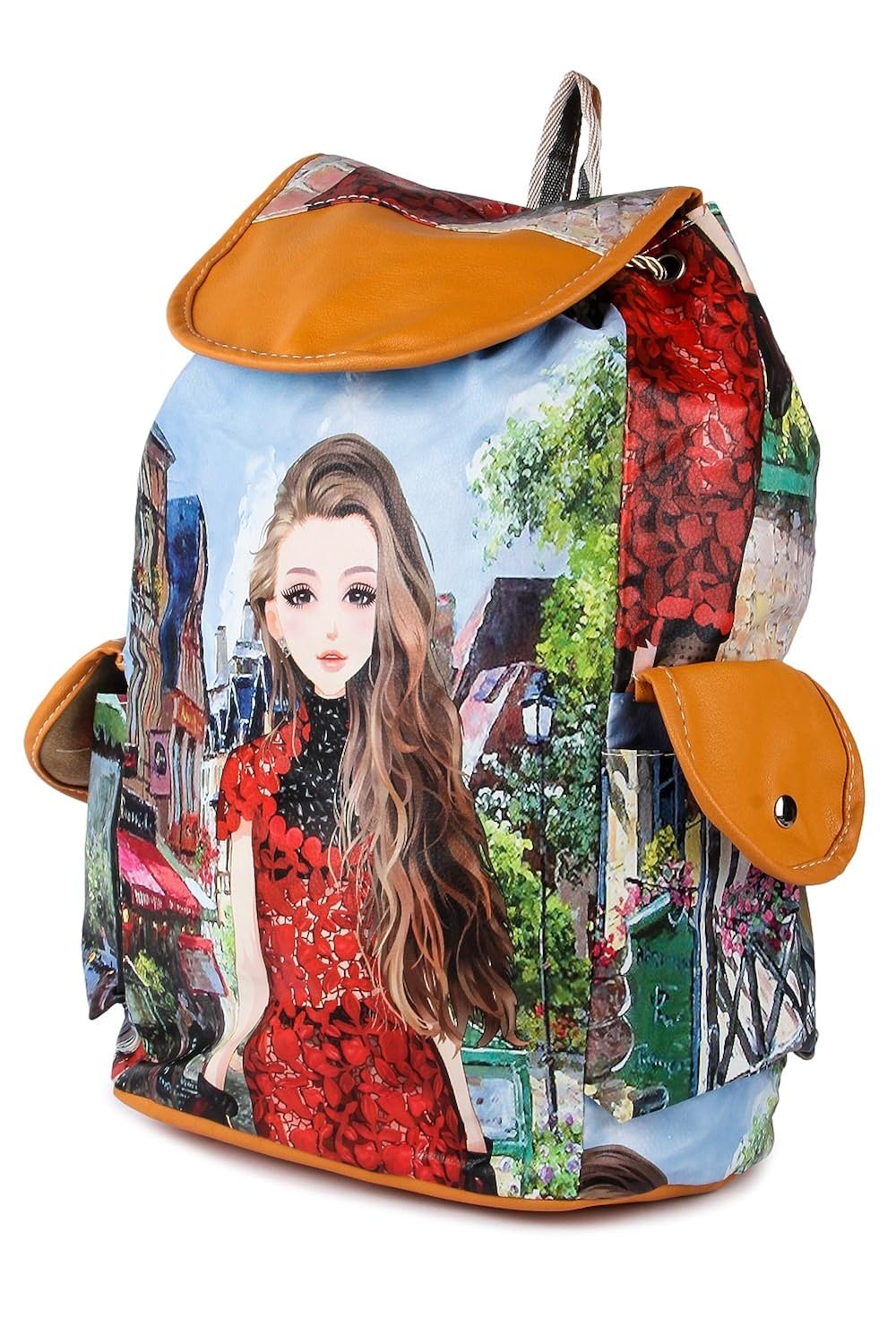 leather retail women's handbag backpack(multicolor,lr00475)