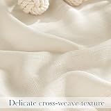 PONY DANCE Sheer Curtains 52x84 Beige Linen Textured Voile 2 Panels view 7