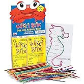 WikkiStix Sea Life Pak Features 12 Sea Creatures with Hands-on Activity and Fun Fact on Each, Made in The USA!