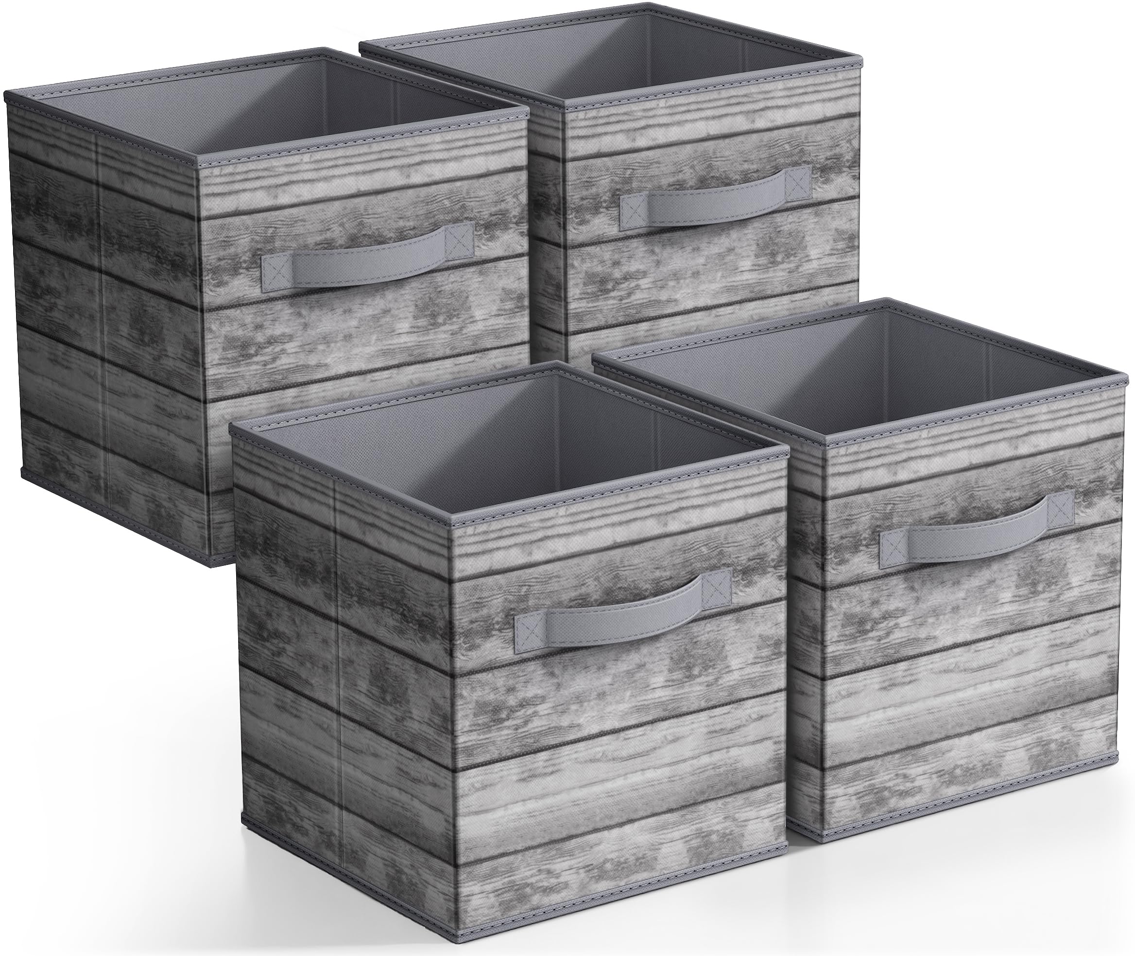 Photo 1 of Sorbus Foldable Storage Bins - 11 Inch Sturdy Collapsible Fabric Storage Cubes with Handle - 4 Baskets for Organizing Clothes & Toys - Organization & Storage Baskets for Shelves, Pantry, Closet, Cubby
