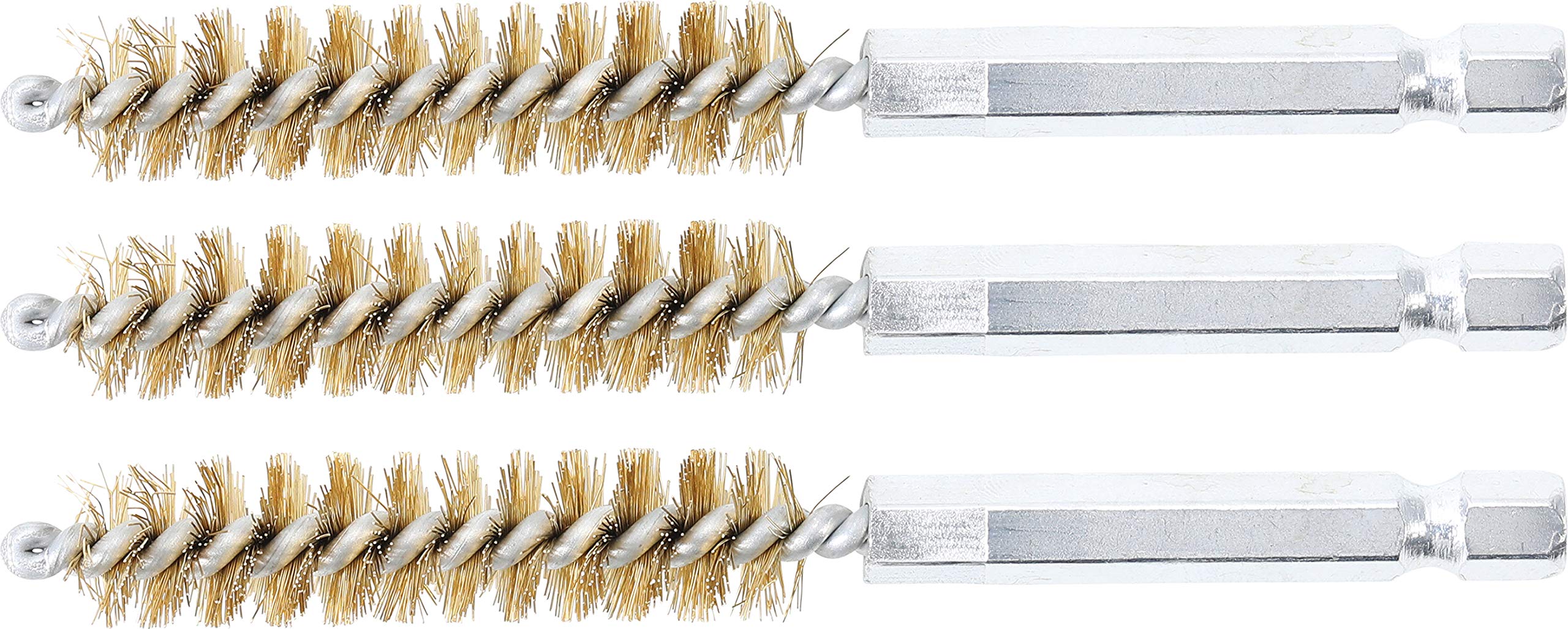 BGS 3078-11-M | Brass Brush | 11 mm | 6.3 mm (1/4") Drive | 3 pcs.