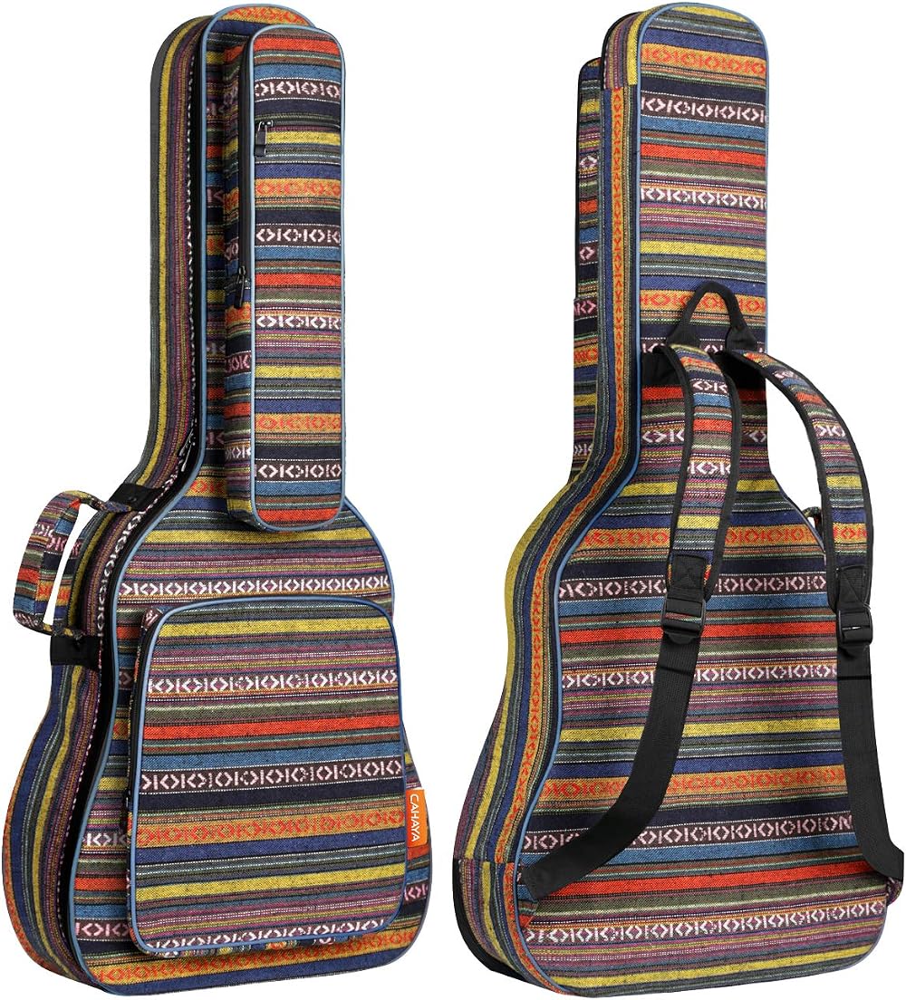 CAHAYA Bohemian Guitar Bag 15.6 mm Padded Waterproof Case 39-42 Inch