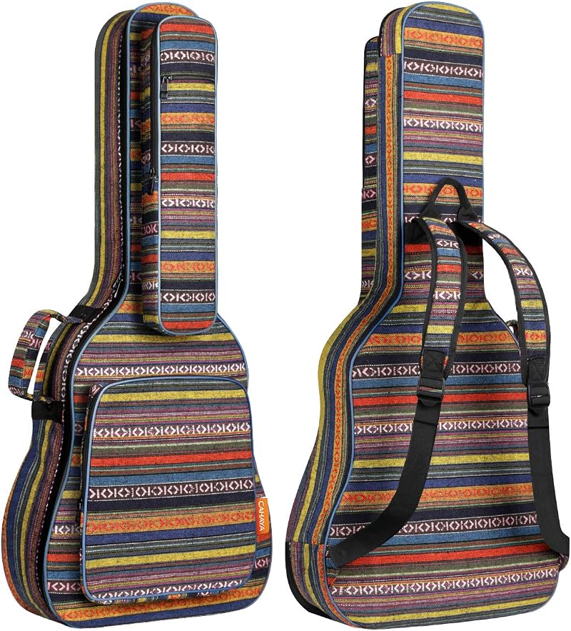 CAHAYA Bohemian Guitar Bag 15.6 mm Padded Waterproof Case 39-42 Inch