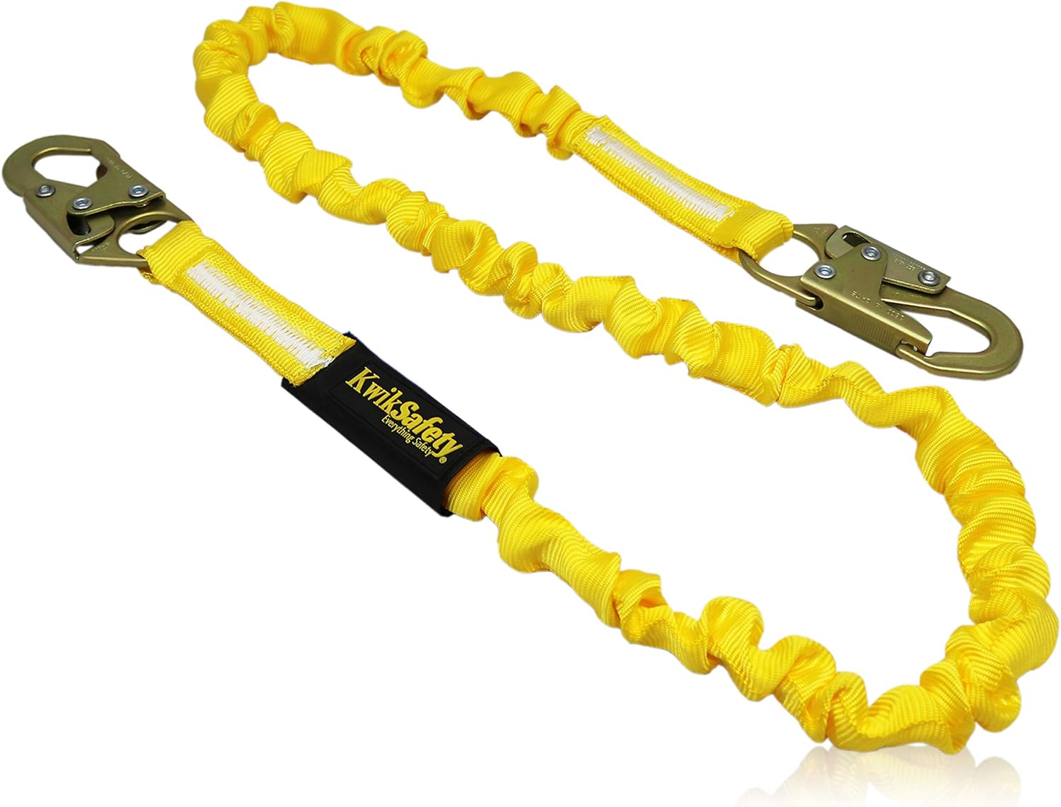 KwikSafety (Charlotte, NC) RATTLER 1 PACK (Internal Shock Absorber) Single Leg 6ft Safety Lanyard OSHA ANSI Fall Arrest Protection Equipment Snap Hooks Construction Arborist Roofing - - 