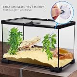 ERKOON Fishtank Green Leaves 3 Pieces Artificial Plant Set for Reptile Aquarium view 7