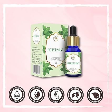 The Beauty Co. Peppermint Pure & Natural Essential Oil For Aromatherapy and Aroma Diffusers And Antibacterial , 15 ml