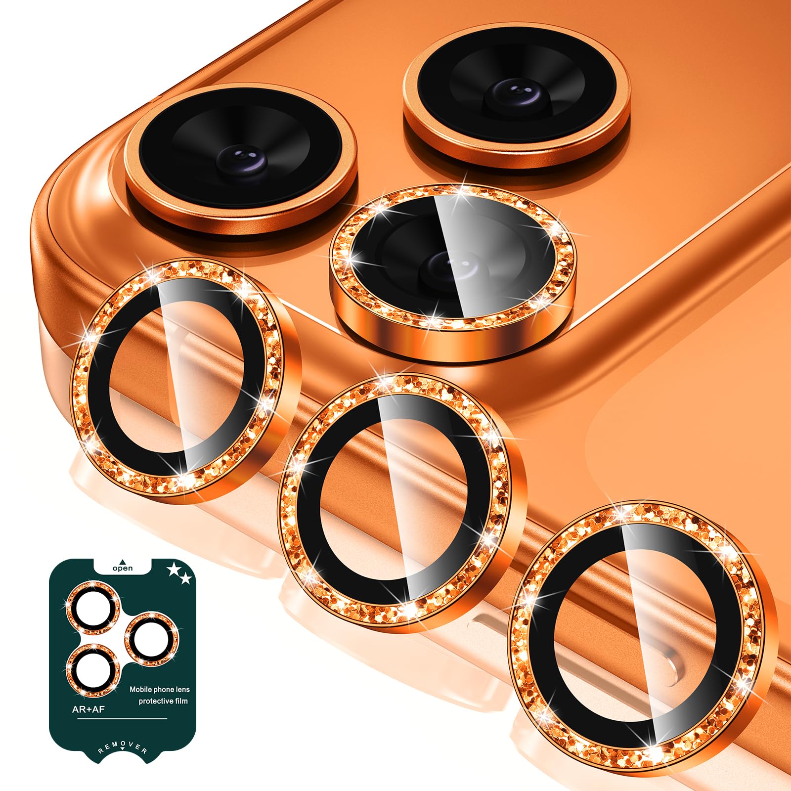 Photo 1 of Tensea Camera Lens Protector Compatible for iPhone 17 Pro Max/17 Pro, Metal Aluminum Alloy Tempered Glass Cover Camera Screen Protector Accessories, Case Friendly