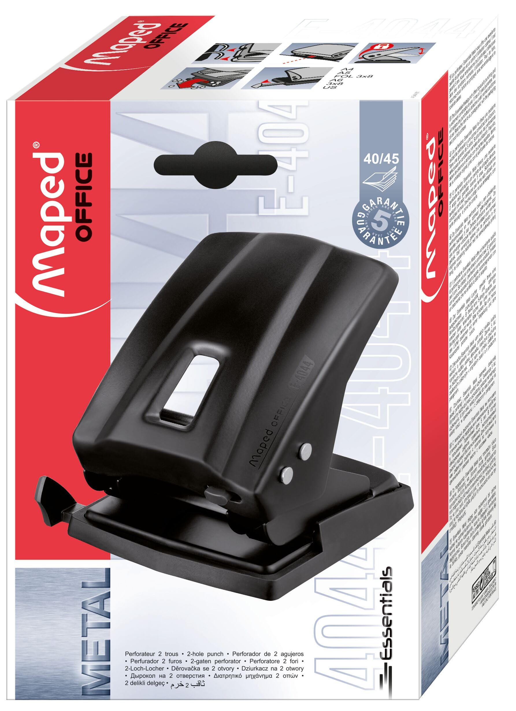 Maped Essentials Hole Punch 40/45 fg Col