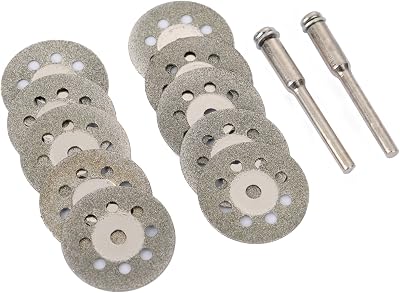 Blulu 12 Pcs 22 mm Diamond Cutting Discs with Arbor Shafts