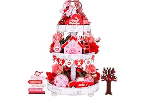 ZATAYE 15 PCS Valentine's Day Decorations, Love Valentines Tiered Tray Decor Set (Tray Not Included), Romantic Sweet Home Cupid Love Heart Wood Table Decor, Freestanding Wood Signs for Home Decor
