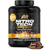 Muscletech Whey Protein Powder (Double Rich Chocolate, 5LB) - Nitro-Tech Whey Protein Isolate Smoothie Mix for Lean Muscle & Recovery - 24g of Whey Gold Protein for Women & Men - Packaging May Vary