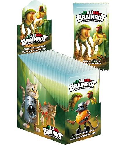 Skifidol Italian Brainrot - Jeu De Cartes à Collectionner - 24 Boosters Avec Cartes Dorées - Édition Anglaise
