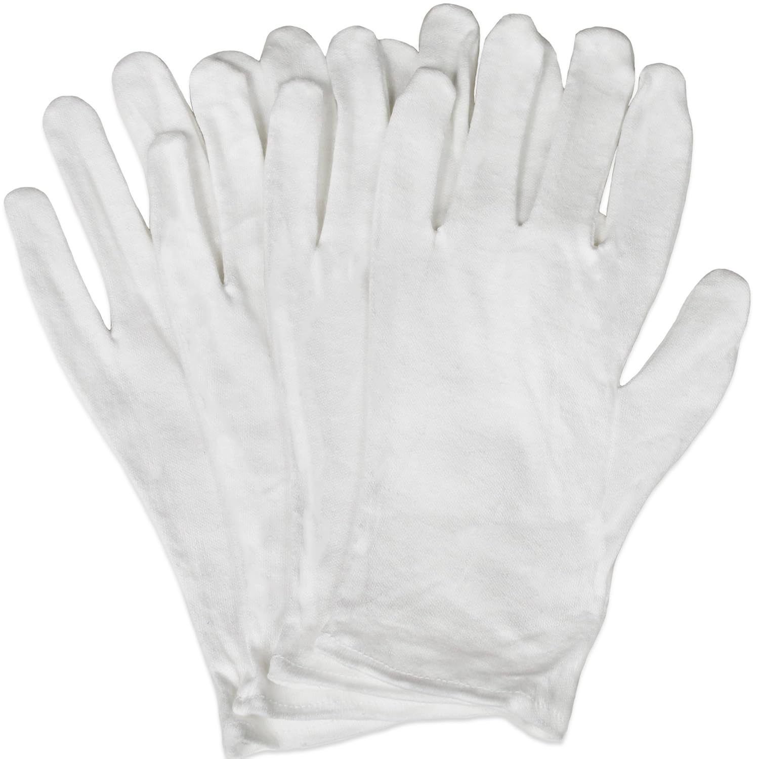Eurow Cotton Cosmetic Moisturizing Therapy Gloves, One-size-fits-most, White, 2 Pairs : Beauty