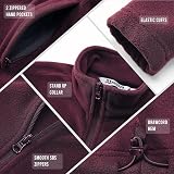 33,000ft Womens Lightweight Fleece Jacket Full Zip Red XS view 4