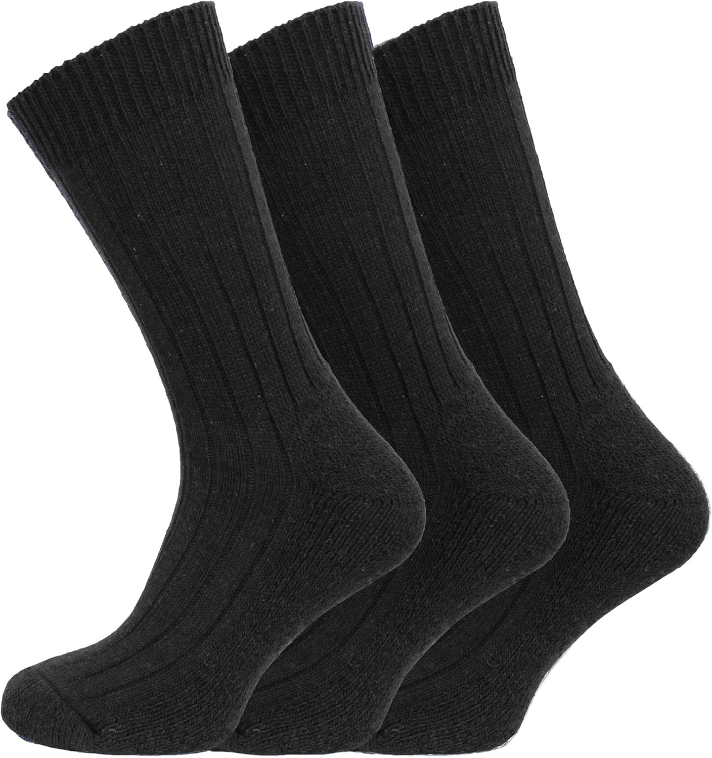 3 Pairs Men's Wool Socks, Thick Work Boot Socks With Padded Sole, 611 3 pair 6 pair 12 pair(3
