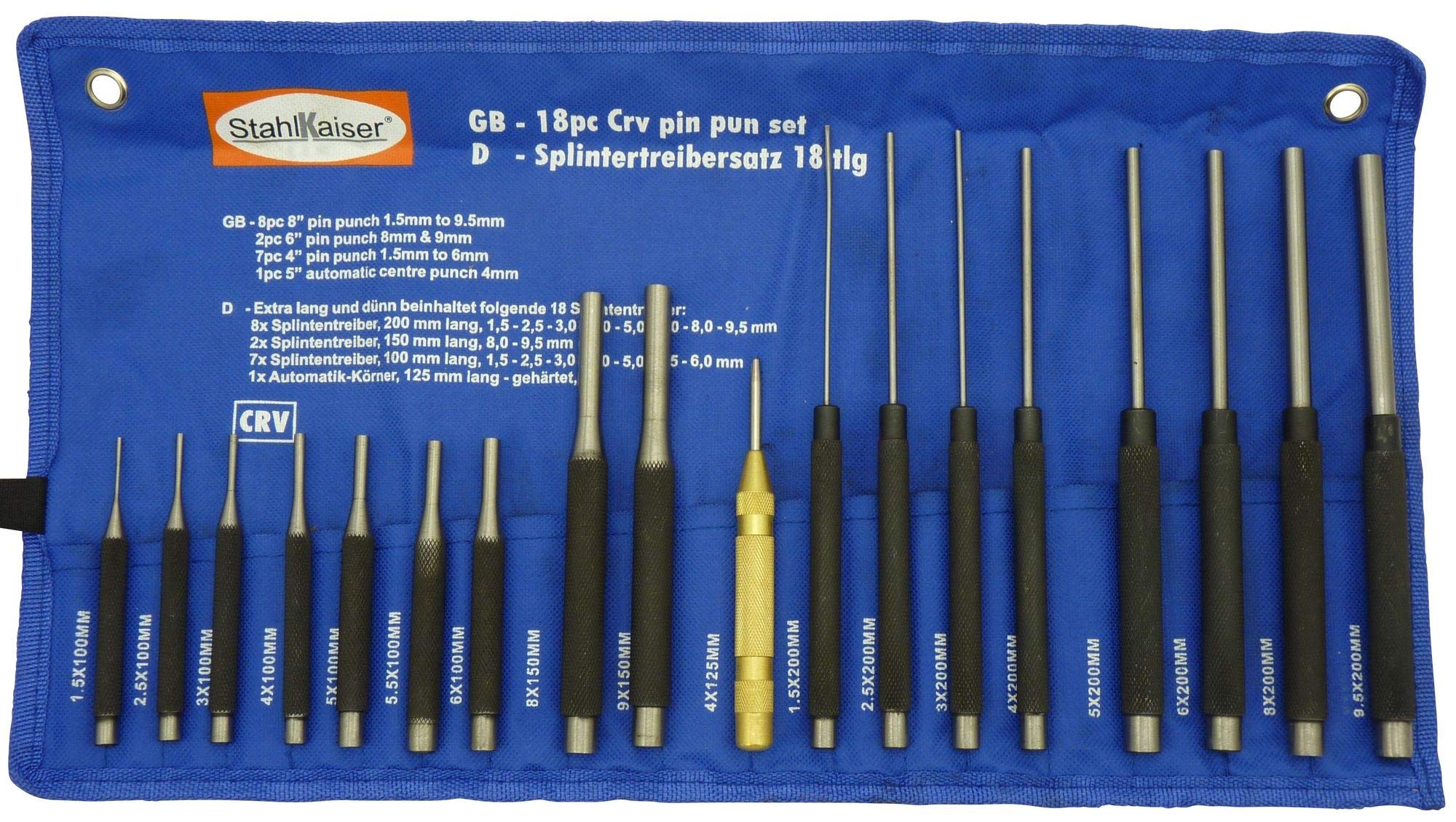 Pin punch pin punch set 18 pcs. Drift punch-grains-set tool
