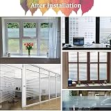 Zindoo Window Film Privacy Non-adhesive 44.5x400CM Static Cling Stripe view 6