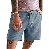 JMIERR Men's Casual 5"/ 7" Shorts Waffle Elastic Waist Drawstring Workout Running Jogging Beach Sweat Shorts with Pockets