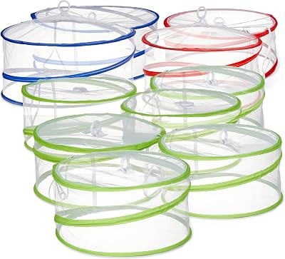 Bramble Collapsible Pop-Up Mesh Food Dome Covers 3 Sizes 10 Pack