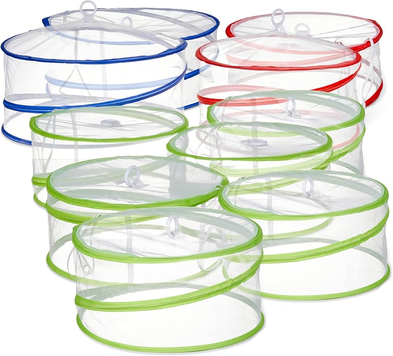 Bramble Collapsible Pop-Up Mesh Food Dome Covers 3 Sizes 10 Pack