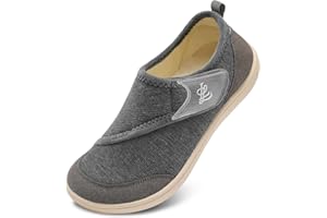 LeIsfIt Mens Slippers Wide House Shoes Adjustable Diabetic Shoes Arthritis Swollen House Slippers Indoor Outdoor Slippers